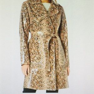 blank NYC faux snakeskin trench